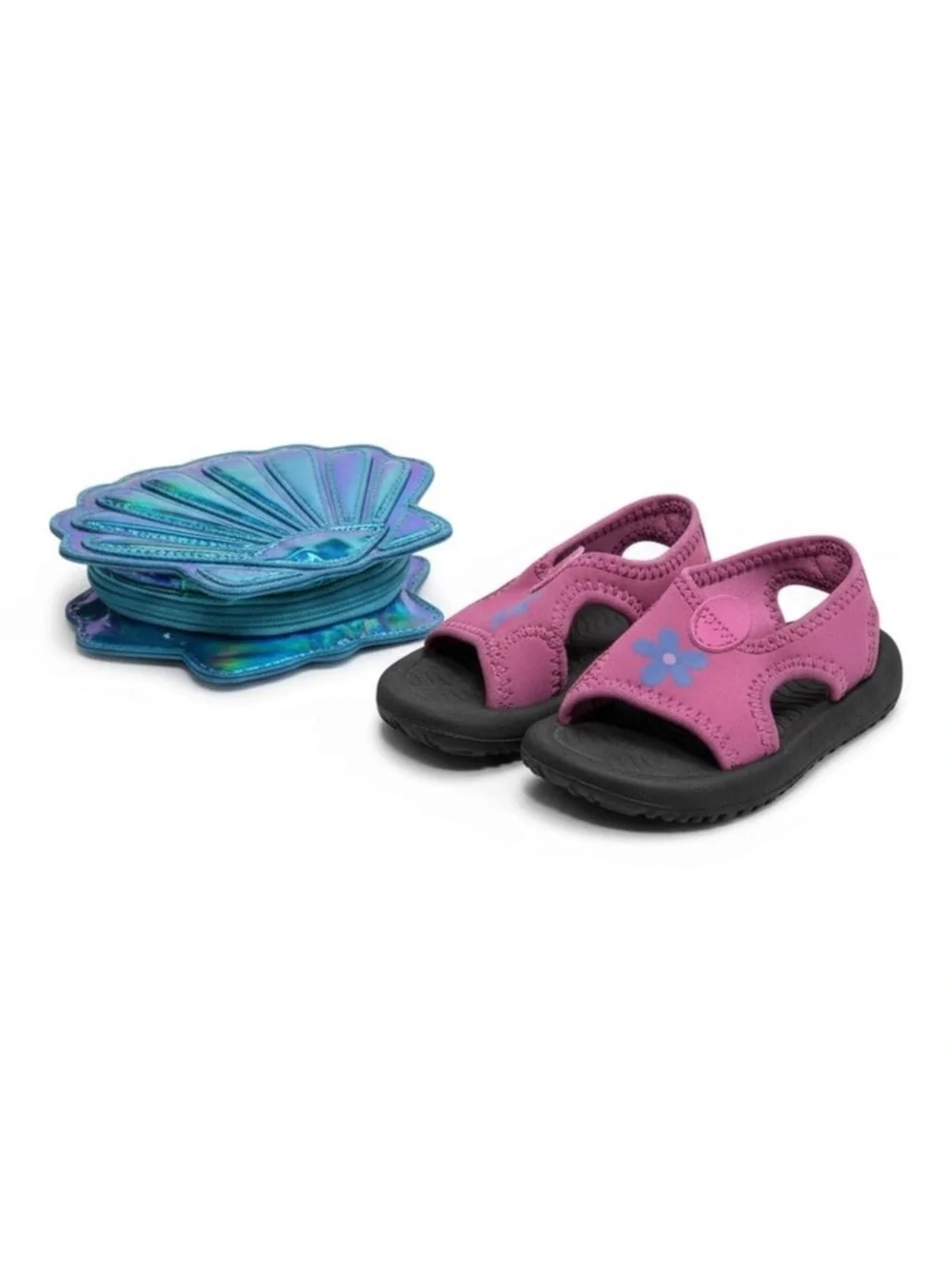 Nike ✿ Neoprene Slingback Wet / Dry Sandal ✿ Purple Blue Flower ✿ 6 Toddler Girl